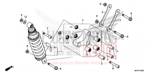 KISSEN, HINTEN CBR500RAK de 2019